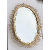 1970′ Miroir Eclairant Ou Applique à Décor de Fleurs Style Maison Baguès Feuilles en Verre 6 Ampoules | Biron |||||||||||