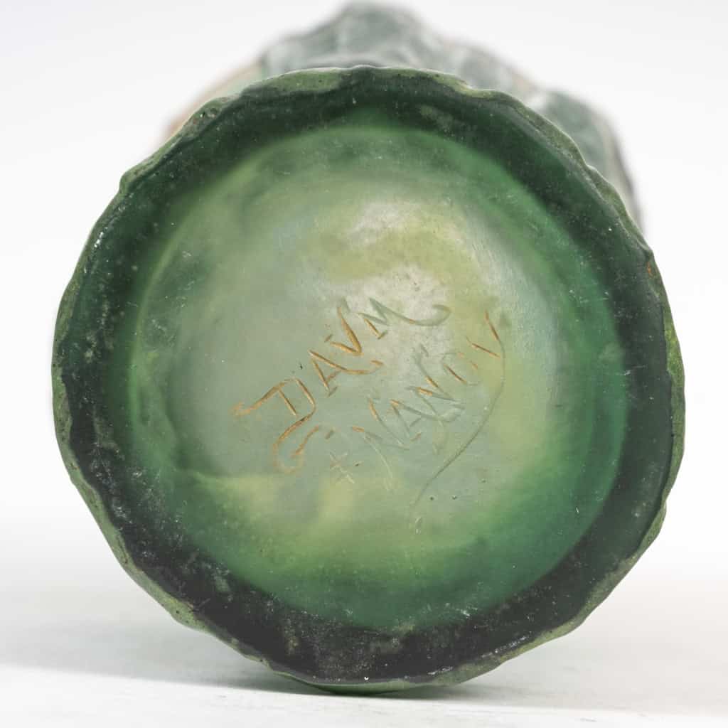 Daum Nancy – Vase Soufflé Moulé à Décor D’arbres Devant Un Paysage, Pâte De Verre Art Nouveau | Biron Daum Nancy - Vase Soufflé Moulé à Décor D’arbres Devant Un Paysage, Pâte De Verre Art Nouveau