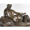 Bronze Représentant Cleopatre Allongée, Fonte De Barbedienne, époque Napoléon III | Biron Bronze Représentant Cleopatre Allongée, Fonte De Barbedienne, époque Napoléon III