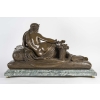 Bronze Représentant Cleopatre Allongée, Fonte De Barbedienne, époque Napoléon III | Biron Bronze Représentant Cleopatre Allongée, Fonte De Barbedienne, époque Napoléon III