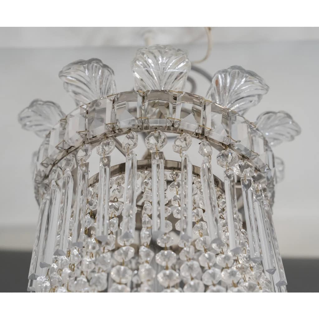Lustre Montgolfière à Pampilles En Cristal | Biron Lustre Montgolfière à Pampilles En Cristal