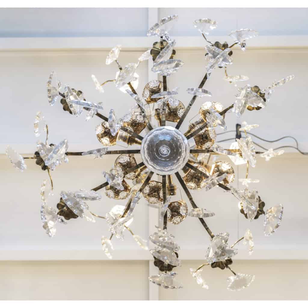 Lustre Cage, à 25 Points Lumineux De La 1ère Moitié Du 20ème Siècle | Biron Lustre Cage, à 25 Points Lumineux De La 1ère Moitié Du 20ème Siècle