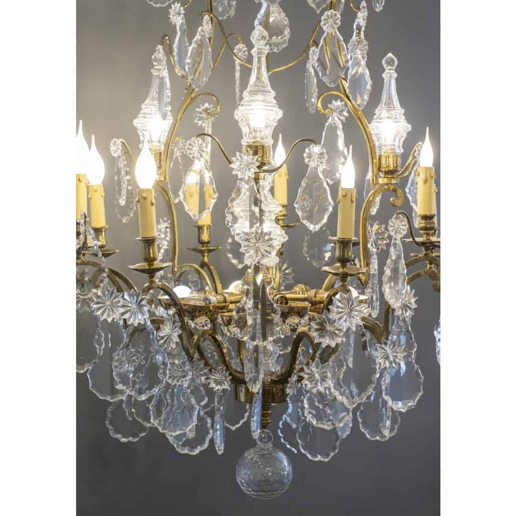 Lustre Cage, à 25 Points Lumineux De La 1ère Moitié Du 20ème Siècle | Biron Lustre Cage, à 25 Points Lumineux De La 1ère Moitié Du 20ème Siècle