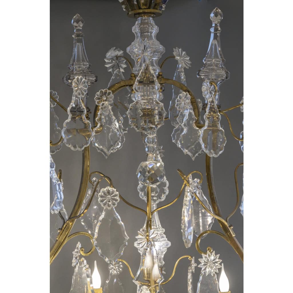 Lustre Cage, à 25 Points Lumineux De La 1ère Moitié Du 20ème Siècle | Biron Lustre Cage, à 25 Points Lumineux De La 1ère Moitié Du 20ème Siècle