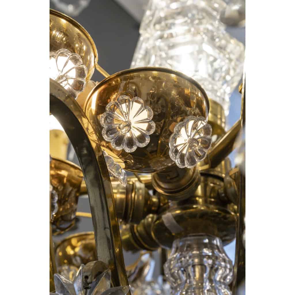 Lustre Cage, à 25 Points Lumineux De La 1ère Moitié Du 20ème Siècle | Biron Lustre Cage, à 25 Points Lumineux De La 1ère Moitié Du 20ème Siècle