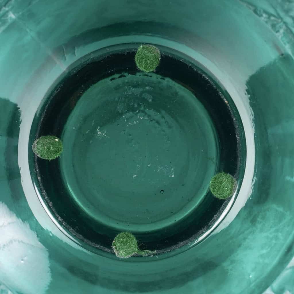 Vase « Aras » verre vert canard patiné blanc René LALIQUE | Biron Vase "Aras" verre vert canard patiné blanc René LALIQUE