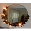1970/80′ Miroir Éclairant Décor Bambou au Feuillage Style Duval Brasseur Par Barbier Pour Maison Jansen 180 X 140 cm Pièce Unique De Commande | Biron |||||||||||||
