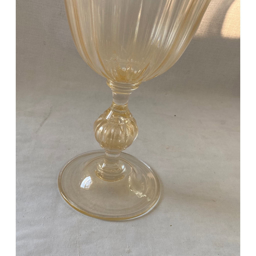 1970/80 ′ Vase Cristal Murano Avec Paillons D’ Or Murano | Biron 1970/80 ′ Vase Cristal Murano Avec Paillons D’ Or Murano