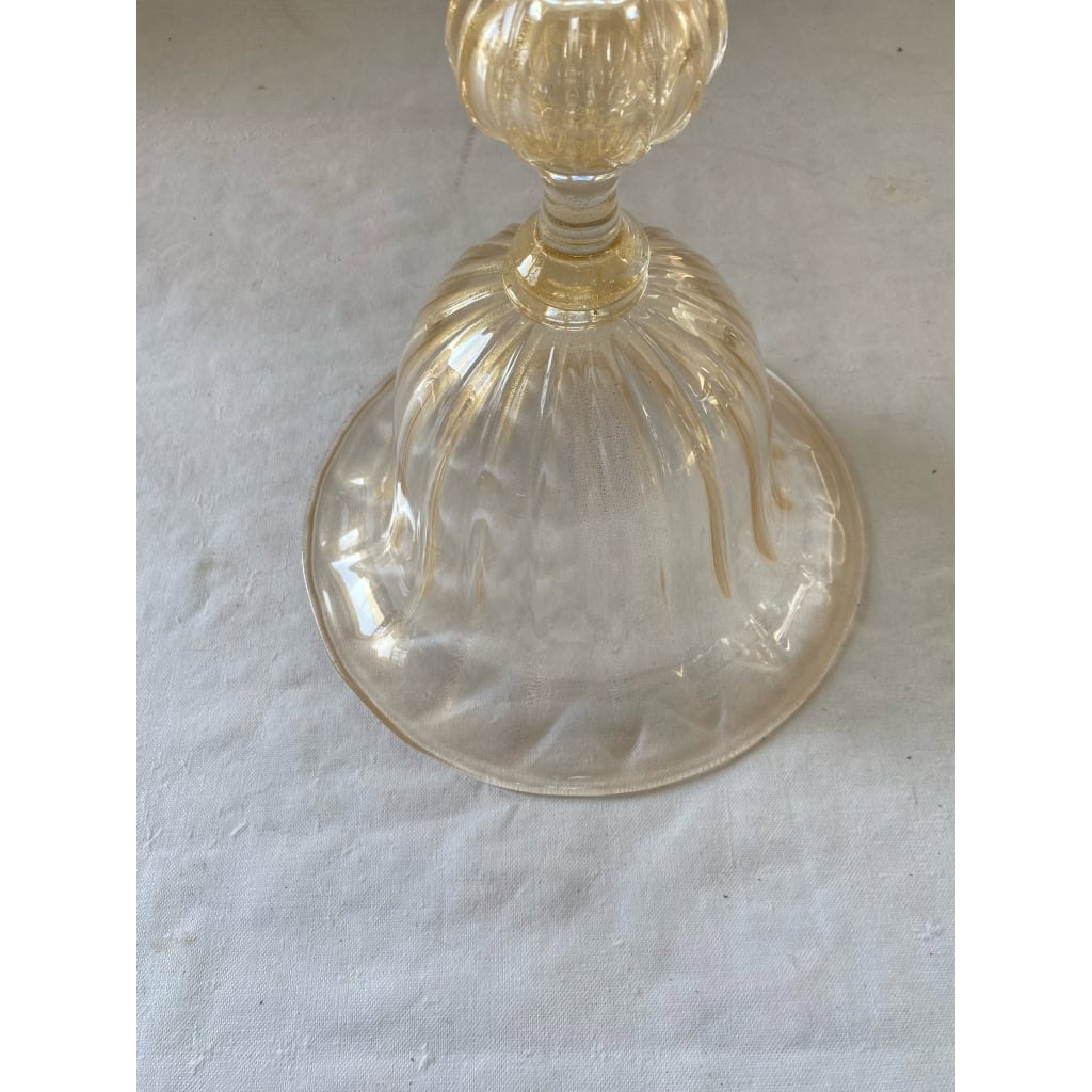 1970/80 ′ Vase Cristal Murano Avec Paillons D’ Or Murano | Biron 1970/80 ′ Vase Cristal Murano Avec Paillons D’ Or Murano