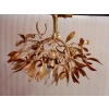 1900′ Lustre Boule de Gui en Bronze Doré Art Nouveau a 3 Lampes Diamètre 43 cm Douilles En Forme De Tulipes | Biron 1900′ Lustre Boule de Gui en Bronze Doré Art Nouveau a 3 Lampes Diamètre 43 cm Douilles En Forme De Tulipes