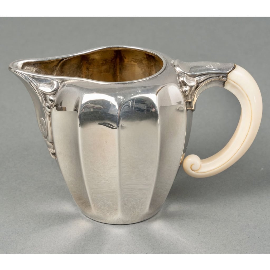 Service Thé et Café Art Nouveau argent et ivoire de Jean E. PUIFORCAT | Biron Service Thé et Café Art Nouveau argent et ivoire de Jean E. PUIFORCAT