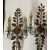 1950/70′ Paire d’Appliques à la Marguerite Maison Baguès Avec Perles De Verre Bleues | Biron 1950/70′ Paire d’Appliques à la Marguerite Maison Baguès Avec Perles De Verre Bleues