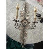 1950/70′ Paire d’Appliques à la Marguerite Maison Baguès Avec Perles De Verre Bleues | Biron 1950/70′ Paire d’Appliques à la Marguerite Maison Baguès Avec Perles De Verre Bleues