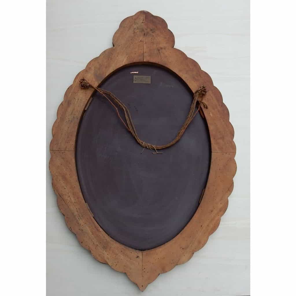 1950/70′ Miroir Vénitien Ovale 2 Couleurs 4
