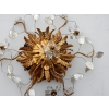 1970′ Paire ou Similaires de 2 Plafonniers ou Appliques à Décor de Fleurs et Feuilles en Métal Style Maison Baguès Feuilles en Verre | Biron 1970′ Paire ou Similaires de 2 Plafonniers ou Appliques à Décor de Fleurs et Feuilles en Métal Style Maison Baguès Feuilles en Verre