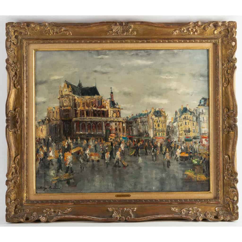 Serge Belloni (1925-2005) dit Le peintre de Paris Vue de Saint Eustache à Paris huile sur panneau vers 1960 | Biron MLD Antiquités|MLD Antiquités|MLD Antiquités|MLD Antiquités|MLD Antiquités|MLD Antiquités|MLD Antiquités|MLD Antiquités|MLD Antiquités|MLD Antiquités||