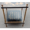 1950′ Table Maison Baguès Décor Bambou en Bronze Doré Avec Plateaux Laque de Chine