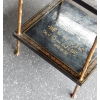 1950′ Table Maison Baguès Décor Bambou en Bronze Doré Avec Plateaux Laque de Chine
