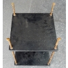 1950′ Table Maison Baguès Décor Bambou en Bronze Doré Avec Plateaux Laque de Chine