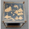 1950′ Table Maison Baguès Décor Bambou en Bronze Doré Avec Plateaux Laque de Chine