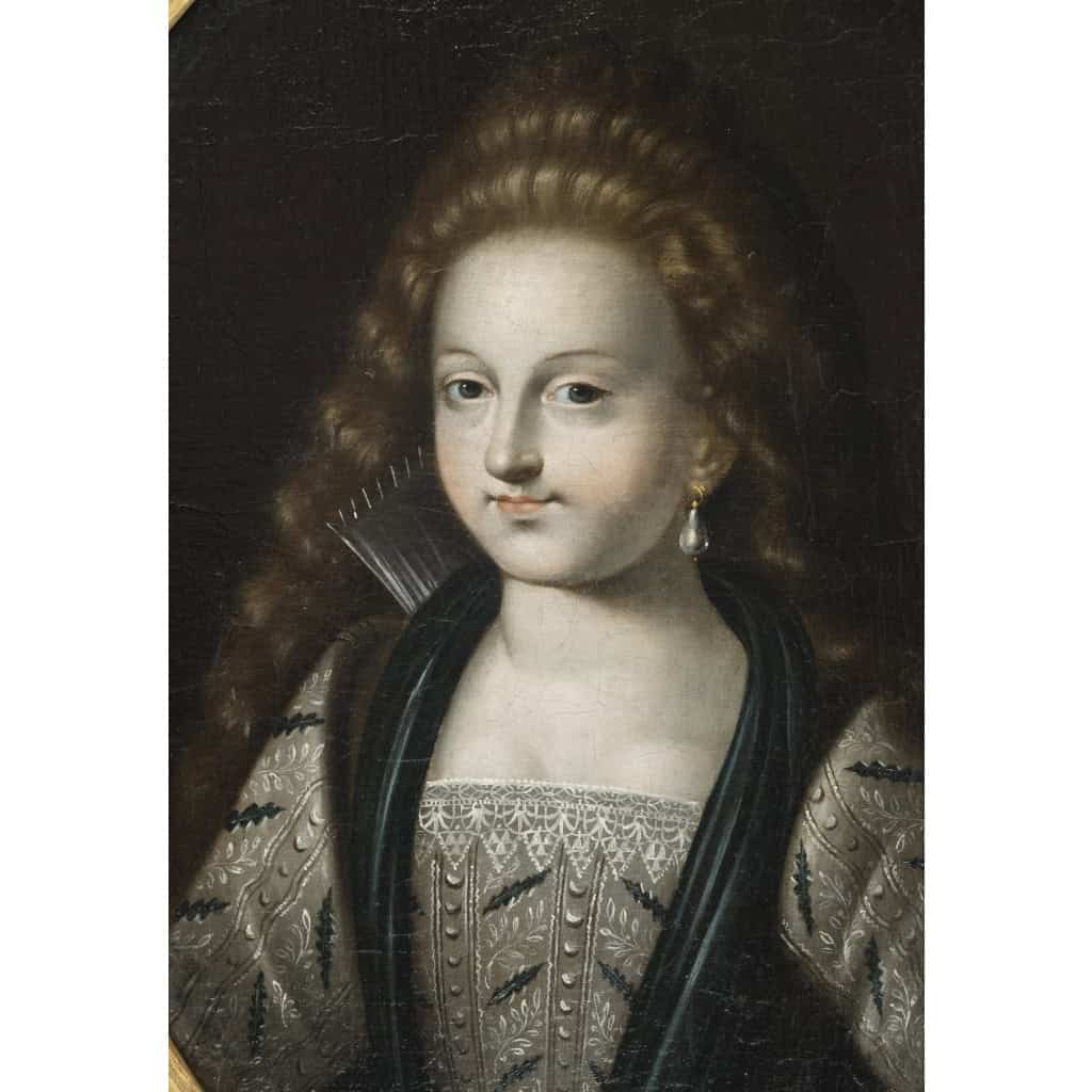 Tableau Portrait Oval D’époque 17eme | Biron Tableau Portrait Oval D’époque 17eme
