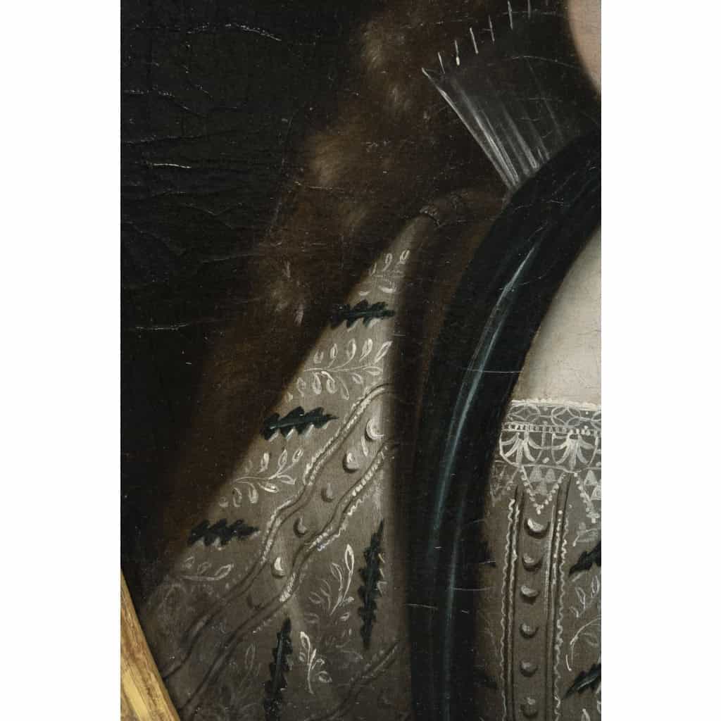 Tableau Portrait Oval D’époque 17eme | Biron Tableau Portrait Oval D’époque 17eme