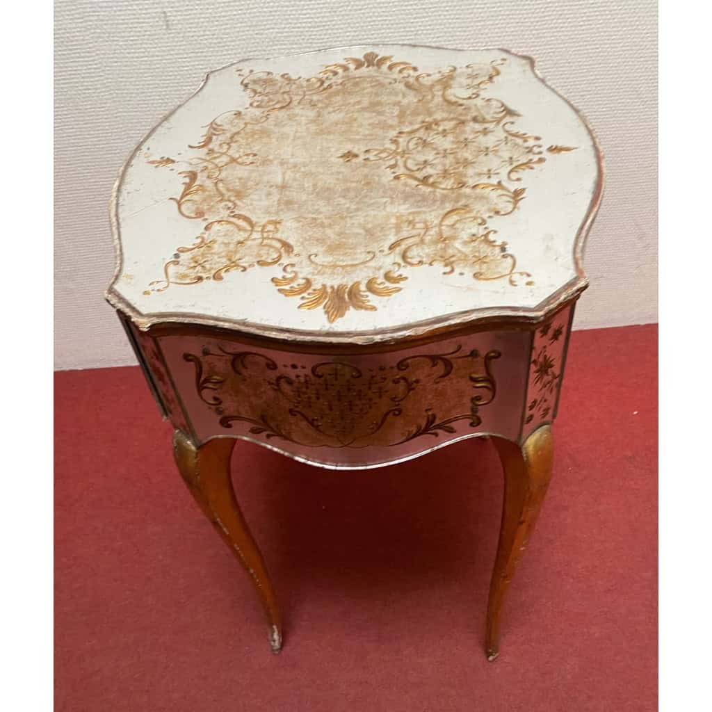 1950′ Commode Arbalète 1 Tiroir Bois Doré Et Metacrylate Eglomise Maison Bagués | Biron 1950′ Commode Arbalète 1 Tiroir Bois Doré Et Metacrylate Eglomise Maison Bagués