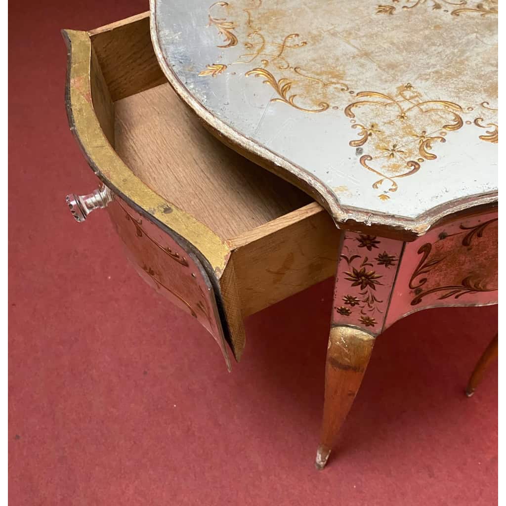 1950′ Commode Arbalète 1 Tiroir Bois Doré Et Metacrylate Eglomise Maison Bagués | Biron 1950′ Commode Arbalète 1 Tiroir Bois Doré Et Metacrylate Eglomise Maison Bagués
