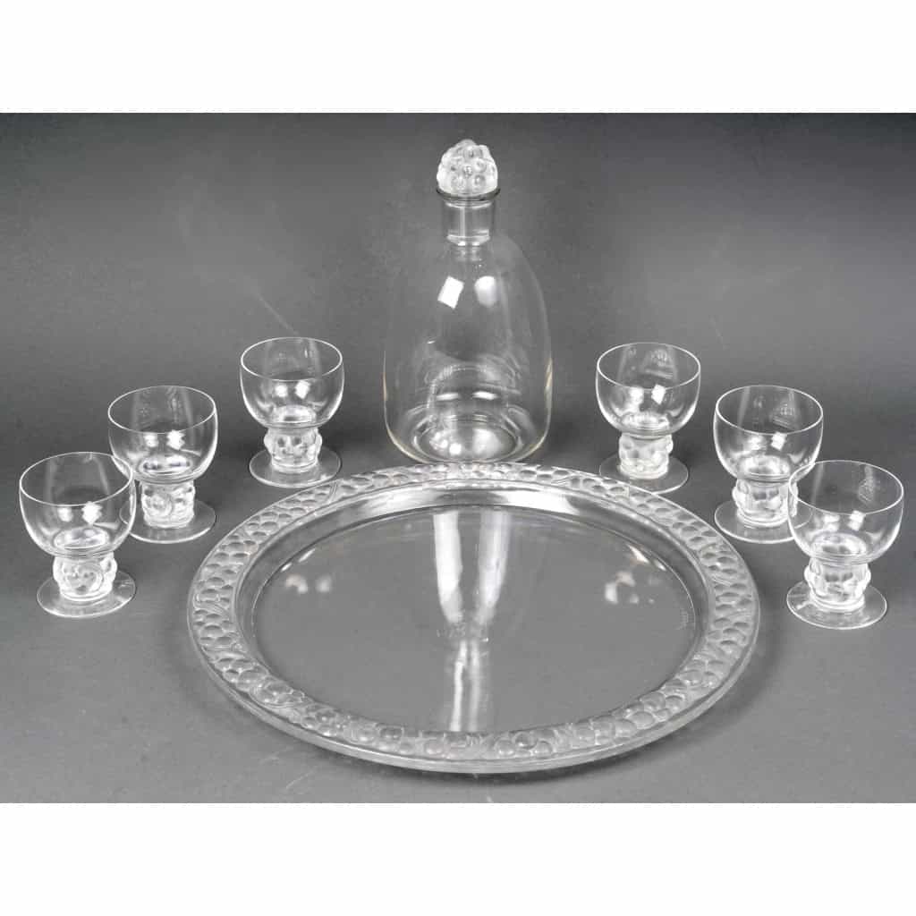 Service « Thoméry » verre blanc de René LALIQUE – 8 pièces | Biron Service "Thoméry" verre blanc de René LALIQUE - 8 pièces
