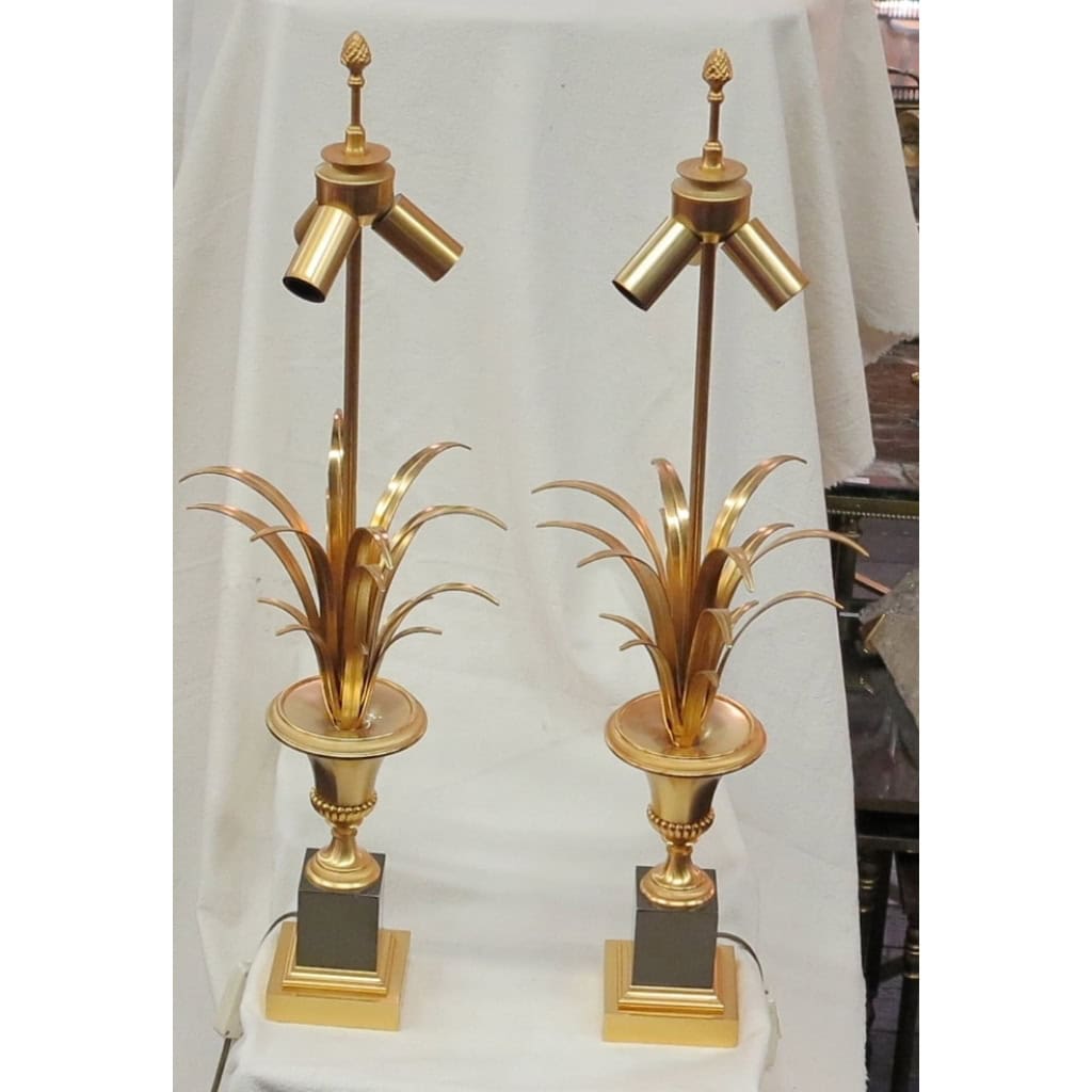 1970′ Paire de Lampes Style Maison Charles | Biron 1970′ Paire de Lampes Style Maison Charles