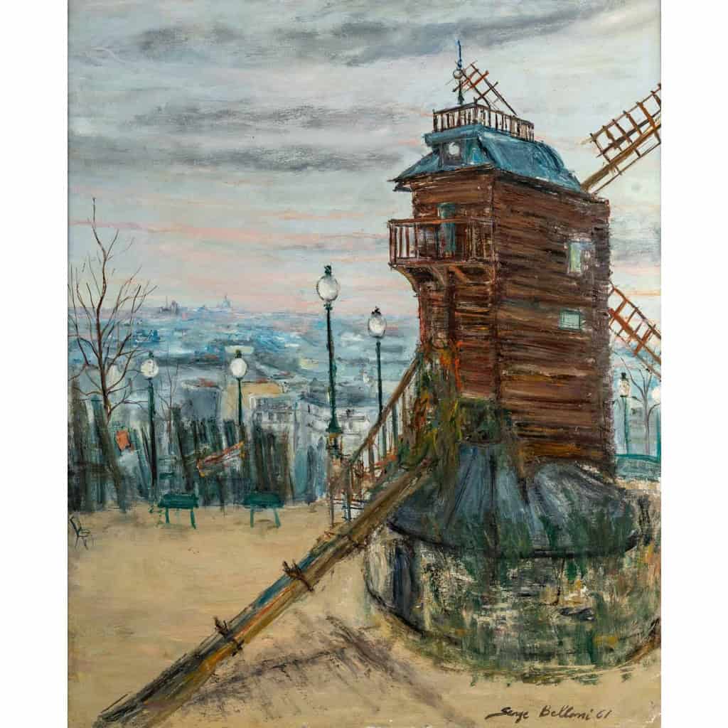 Serge Belloni (1925-2005) dit Le peintre de Paris Le Moulin de la Galette huile sur toile vers 1961 | Biron Serge Belloni (1925-2005) dit Le peintre de Paris Le Moulin de la Galette huile sur toile vers 1961