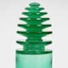 Suite de trois flacons « Sans Adieu » verre vert émeraude de René LALIQUE pour Worth | Biron Suite de trois flacons "Sans Adieu" verre vert émeraude de René LALIQUE pour Worth