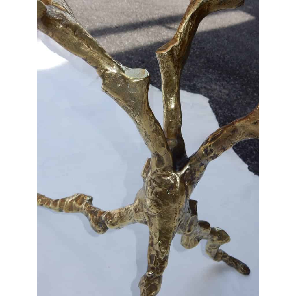 1970′ Table Basse Aux Branchages Bronze Doré DLG Agostini