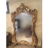 1850′ Miroir de Style Louis 15 en Bois Doré Glace Mercure 11