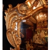 1850′ Miroir de Style Louis 15 en Bois Doré Glace Mercure 12