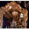 1850′ Miroir de Style Louis 15 en Bois Doré Glace Mercure 17
