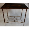 1950/70 Table Plateau Laque de Chine Maison Jansen En Bronze Décor Palmier | Biron 1950/70 Table Plateau Laque de Chine Maison Jansen En Bronze Décor Palmier