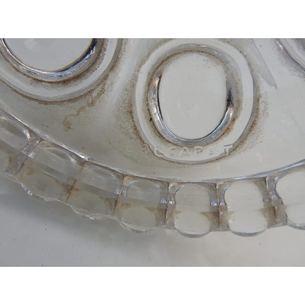 1950′ Paire de Chandeliers Avec 2 Branches Socles Perlés Et Signés En Relief BACCARAT | Biron 1950′ Paire de Chandeliers Avec 2 Branches Socles Perlés Et Signés En Relief BACCARAT