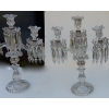 1950′ Paire de Chandeliers Avec 2 Branches Socles Perlés Et Signés En Relief BACCARAT | Biron 1950′ Paire de Chandeliers Avec 2 Branches Socles Perlés Et Signés En Relief BACCARAT