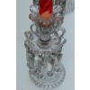 1950′ Paire de Chandeliers Avec 2 Branches Socles Perlés Et Signés En Relief BACCARAT | Biron 1950′ Paire de Chandeliers Avec 2 Branches Socles Perlés Et Signés En Relief BACCARAT
