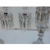 1950′ Paire de Chandeliers Avec 2 Branches Socles Perlés Et Signés En Relief BACCARAT | Biron 1950′ Paire de Chandeliers Avec 2 Branches Socles Perlés Et Signés En Relief BACCARAT