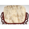 Paire de cache lumière en bois sculpté et plaque de marbre transparente, Art d’Asie, XIXème siècle. | Biron Paire de cache lumière en bois sculpté et plaque de marbre transparente, Art d’Asie, XIXème siècle.