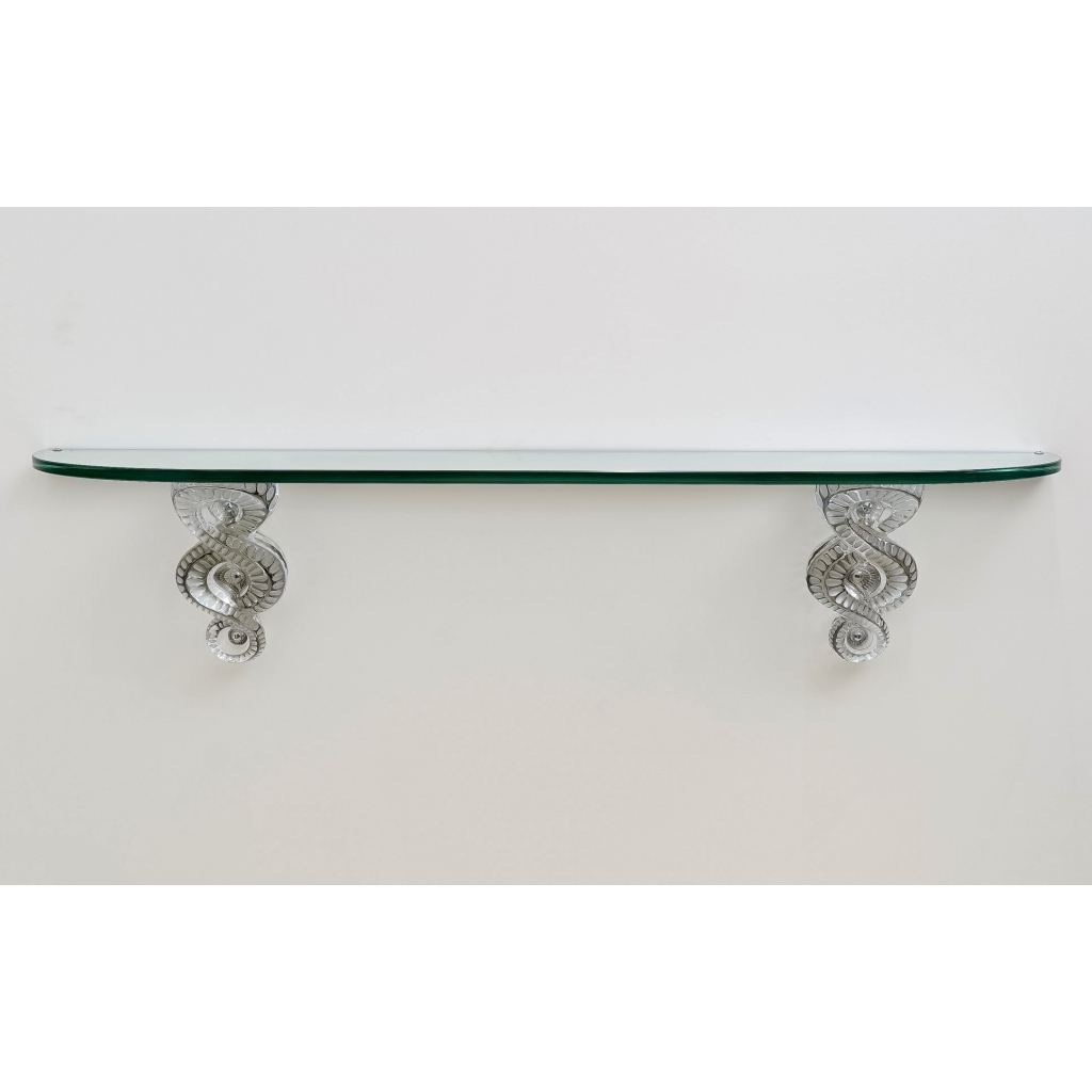 Console Double « Séville » cristal blanc de LALIQUE France | Biron Console Double "Séville" cristal blanc de LALIQUE France