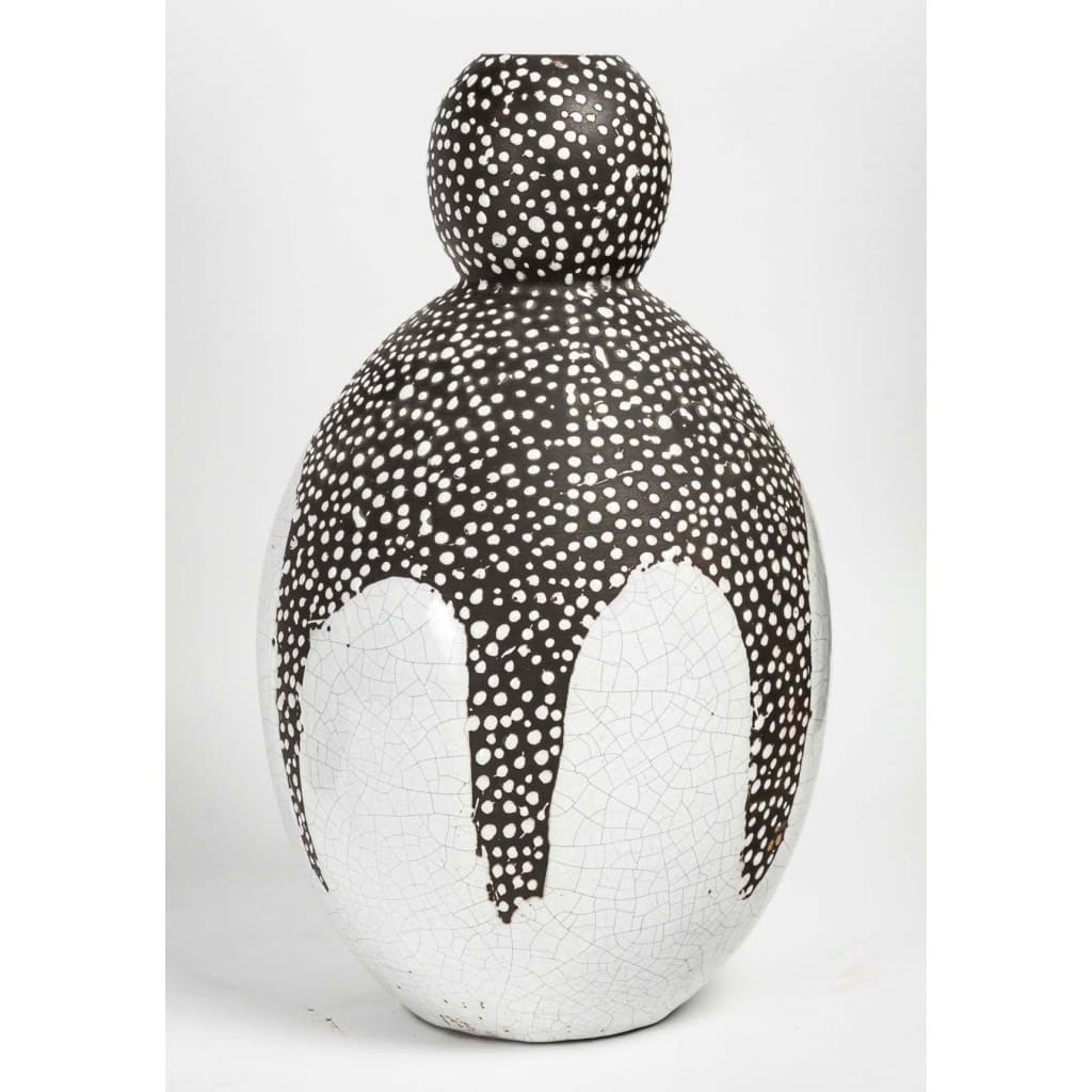Primavera, Impressionnante Paire de Vases en Terre Cuite Emaillée vers 1925 | Biron Primavera, Impressionnante Paire de Vases en Terre Cuite Emaillée vers 1925