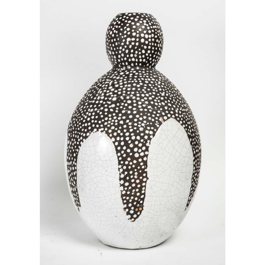 Primavera, Impressionnante Paire de Vases en Terre Cuite Emaillée vers 1925 | Biron Primavera, Impressionnante Paire de Vases en Terre Cuite Emaillée vers 1925