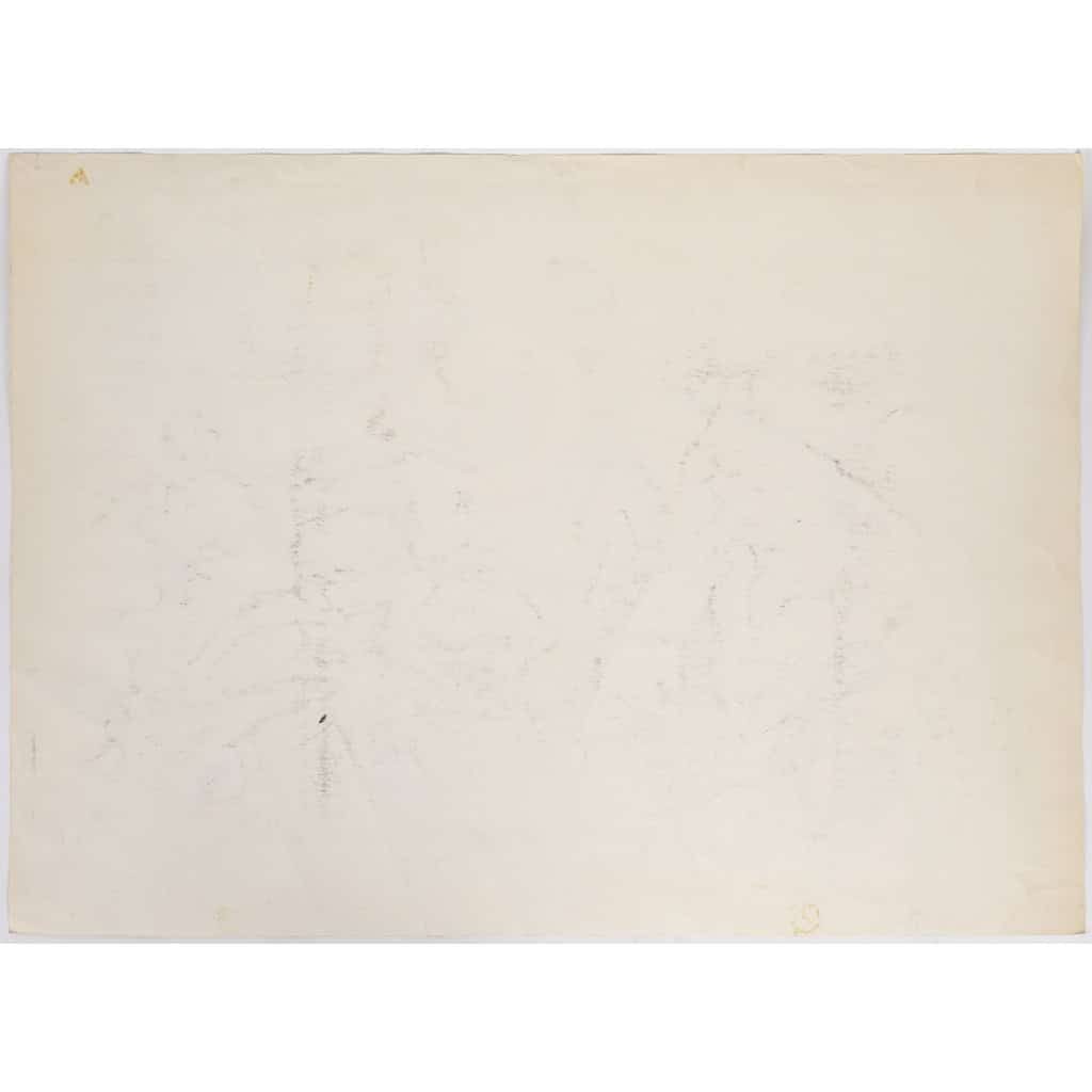 Peinture à l’eau sur papier, portrait d’une femme Africaine, XXème siècle. | Biron Peinture à l’eau sur papier, portrait d’une femme Africaine, XXème siècle.