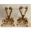 1870′ Paire de Cornets Baccarat Ou Similaires Monture Bronze, Monogramme a la Couronne 27