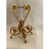 1870′ Paire de Cornets Baccarat Ou Similaires Monture Bronze, Monogramme a la Couronne 18