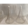 1870′ Paire de Cornets Baccarat Ou Similaires Monture Bronze, Monogramme a la Couronne 23