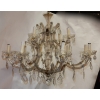 1950′ Lustre Cage En Cristal de Bohême 12 Lampes | Biron 1950′ Lustre Cage En Cristal de Bohême 12 Lampes